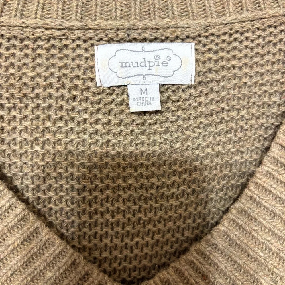 Cozy Mud Pie Oscar V-Neck Sweater. - Picture 4 of 8